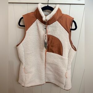 Avalanche Cream and Brown Sherpa Vest